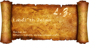 Labáth Zelma névjegykártya